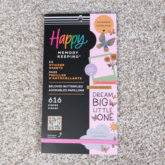 Happy Brands Other - Happy‎ Planner Memory Keeping Beloved Butterflies Sticker Sheets 616 Pieces